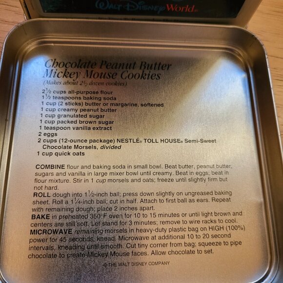 1996 Nestle Toll House Walt Disney World Metal Tin 25th Anniversary Epcot T8 - Picture 10 of 10